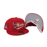 Red Buffalo Bisons Gray Bottom Bisons Side Patch New Era 59Fifty Fitted