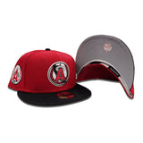 Red Calfornia Angels Black Visor Gray Bottom 25th Anniversary Side Patch New Era 59Fifty Fitted