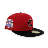 Red Chicago Cubs Black Visor Green Bottom 1990 All Star Game Side Patch Just Don New Era 59FIFTY Fitted