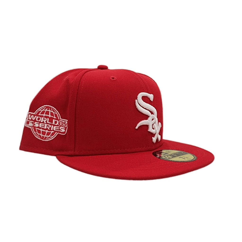 Chicago White Sox 2005 World Series 59Fifty Fitted Cap  White Sox Side  Patch Grey Bottom Fitted Hat 