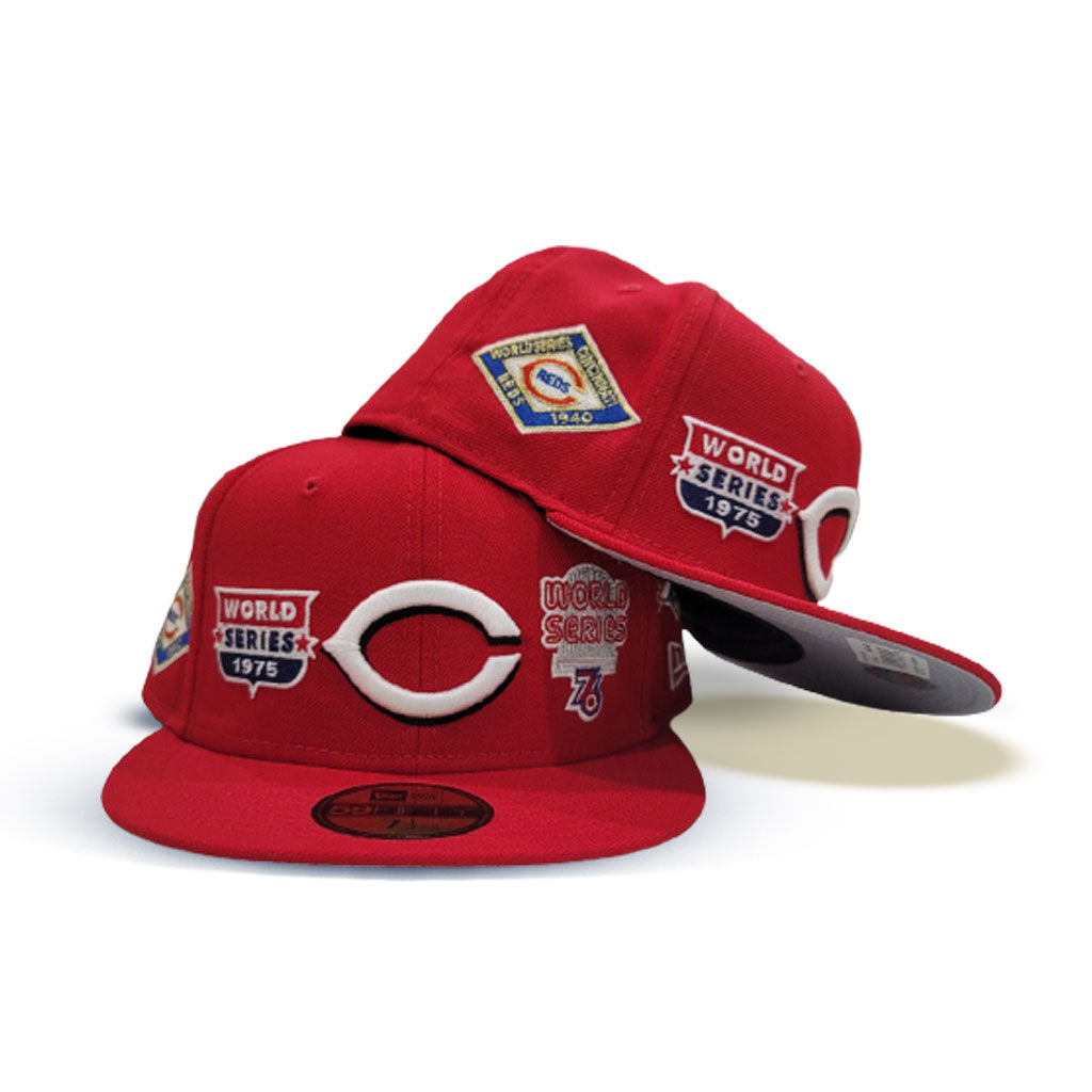 Red Cincinnati Reds 5X World Series Champions New Era 59Fifty