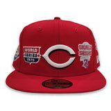 Red Cincinnati Reds 5X World Series Champions New Era 59Fifty Fitted