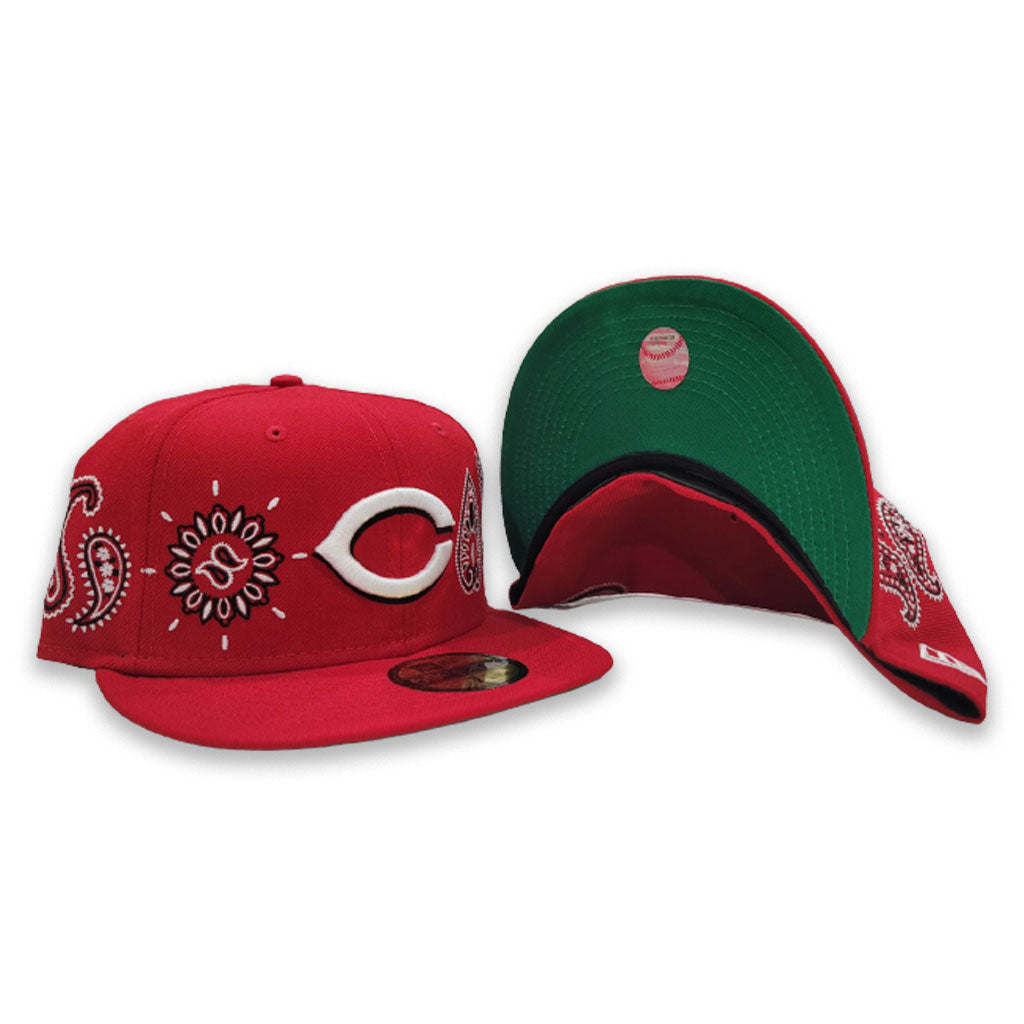 Cincinnati Reds New Era Red/Black Bill And Green Bottom With 1964