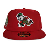 Red Cincinnati Reds Green Bottom 150th Anniversary side Patch New Era 59Fifty Fitted