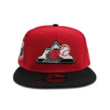 Red Colorado Rockies Black Visor Gray Bottom 10th Years Anniversary Side Patch New Era 59Fifty Fitted