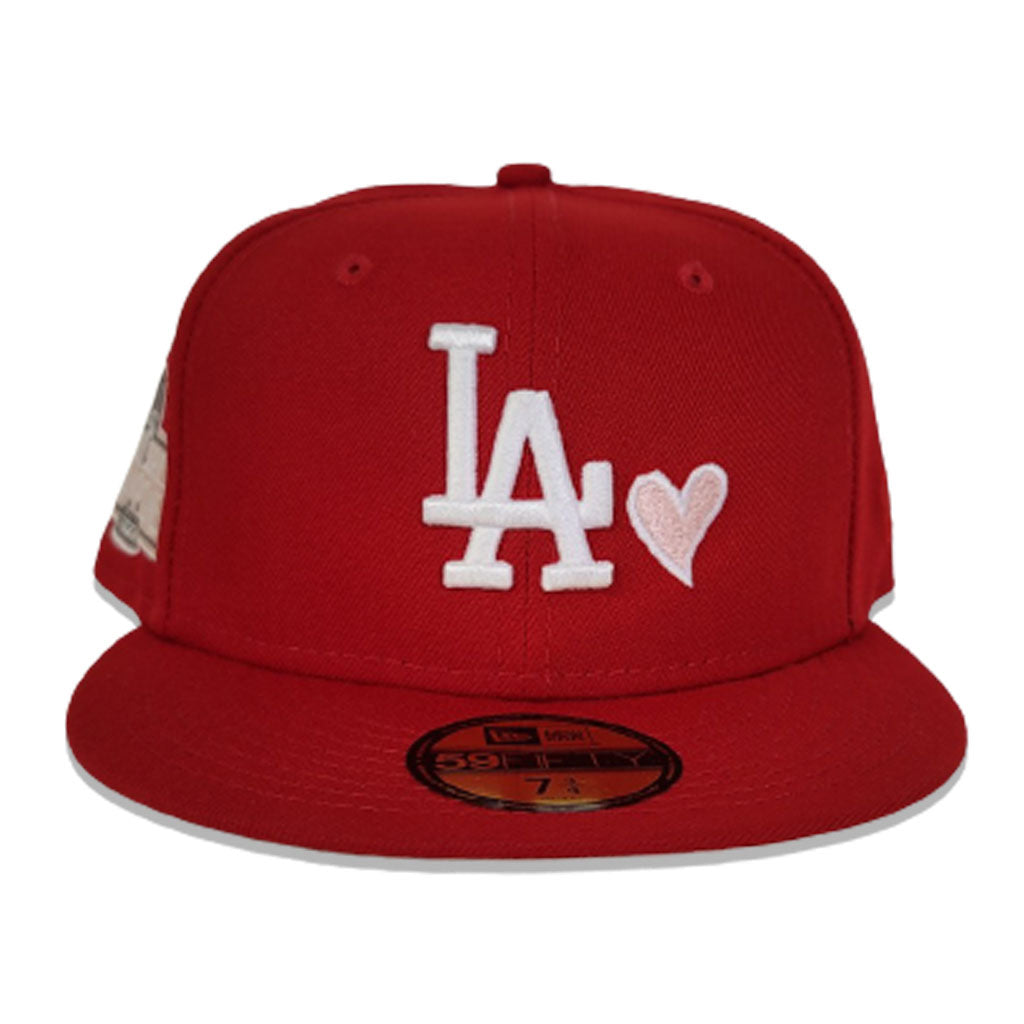 Red Heart Los Angeles Dodgers Peach Bottom 2020 World Series Champions New  Era 59Fifty Fitted