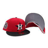 Red Houston Astros Black Visor Gray Bottom 1968 All Star Game Side Patch New Era 59Fifty Fitted