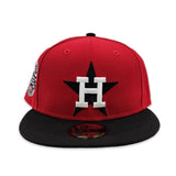 Red Houston Astros Black Visor Gray Bottom 1968 All Star Game Side Patch New Era 59Fifty Fitted