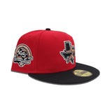 Red Houston Astros Black Visor Gray Bottom 45th Anniversary Side Patch New Era 59Fifty Fitted