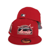 Red Houston Astros Gray Bottom Celebrating 35 Years Side Patch New Era 59Fifty Fitted