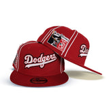 Red Jackie Robinson 75th Years Gray Bottom 42 Side Patch New Era 59Fifty Fitted