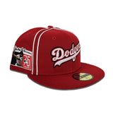 Red Jackie Robinson 75th Years Gray Bottom 42 Side Patch New Era 59Fifty Fitted