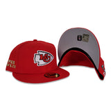 Red Kancas City Cheif Super Bowl XX Side Patch New Era 59Fifty Fitted