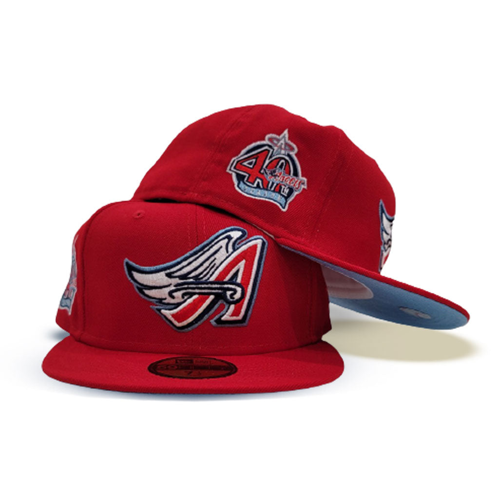 Los Angeles Angels Hat  New Era Blue Inaugural Season Patch Wool