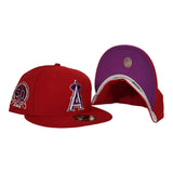 Red Los Angeles Angels Purple Bottom 50th Anniversary New Era 59Fifty Fitted