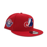 Red Montreal Expos Gray Bottom 25th Anniversary Side Patch New Era 9Fifty Snapback