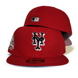 Red New York Mets Pink Bottom Shea Stadium Side Patch New Era 59Fifty Fitted