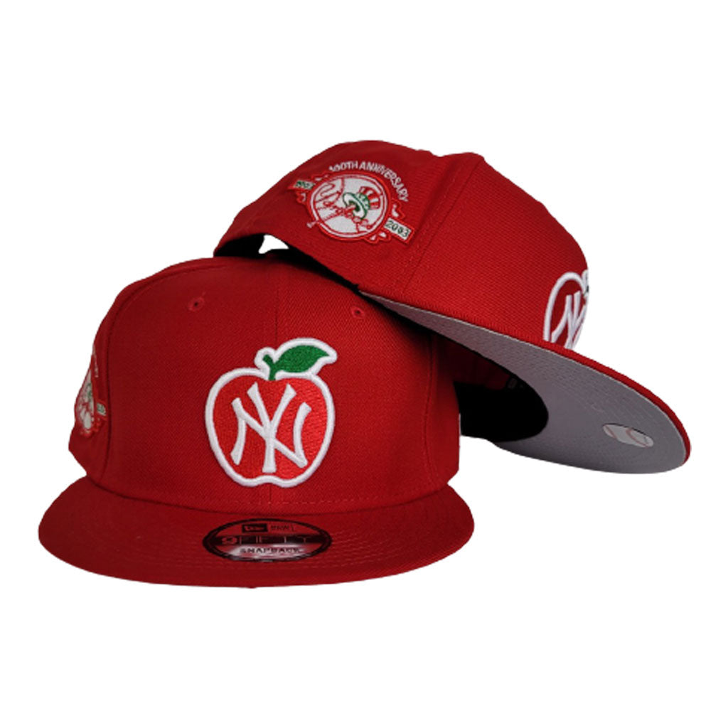 Black New York Yankees 100th Anniversary Big Apple Red Bottom New Era  9Fifty Snapback