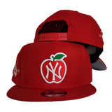 Red New York Yankees 100th Anniversary Big Apple Gray Bottom New Era 9Fifty Snapback