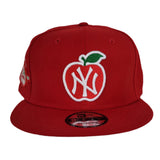 Red New York Yankees 100th Anniversary Big Apple Gray Bottom New Era 9Fifty Snapback