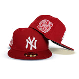 Red New York Yankees Gray Bottom Subway Series Side Patch New Era 59Fifty Fitted