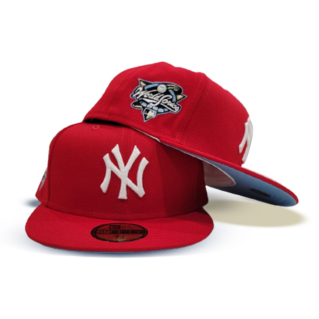 New York Yankees New Era 2000 World Series Red Undervisor 59FIFTY Fitted Hat  - Black