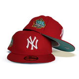 Red New York Yankees Mint Green Bottom 1999 World Series Side patch New Era 59Fifty Fitted