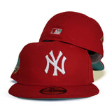 Red New York Yankees Mint Green Bottom 1999 World Series Side patch New Era 59Fifty Fitted