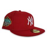 Red New York Yankees Mint Green Bottom 1999 World Series Side patch New Era 59Fifty Fitted