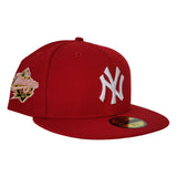Red New York Yankees Pink Bottom 1998 World Series New Era 59Fifty Fitted