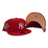 Red New York Yankees peach Bottom 1996 World Series Side Patch New Era 59Fifty Fitted