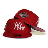 Product - Red New York Yankees pink Bottom 1996 World Series Side Patch New Era 59Fifty Fitted