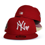 Red New York Yankees pink Bottom 1996 World Series Side Patch New Era 59Fifty Fitted