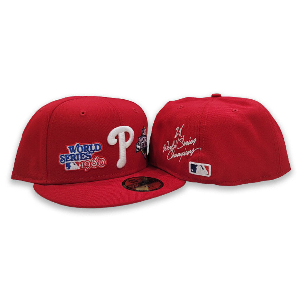 Red Philadelphia Phillies World Champions New Era Fitted Hat