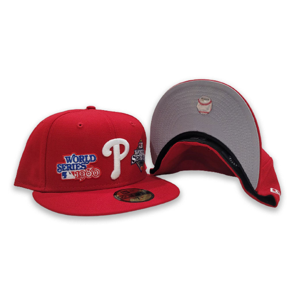 Philadelphia Phillies New Era 2x World Series Champions 59FIFTY Fitted Hat  - Red