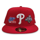 Red Philadelphia Phillies 2X World Series Champions New Era 59Fifty Fitted