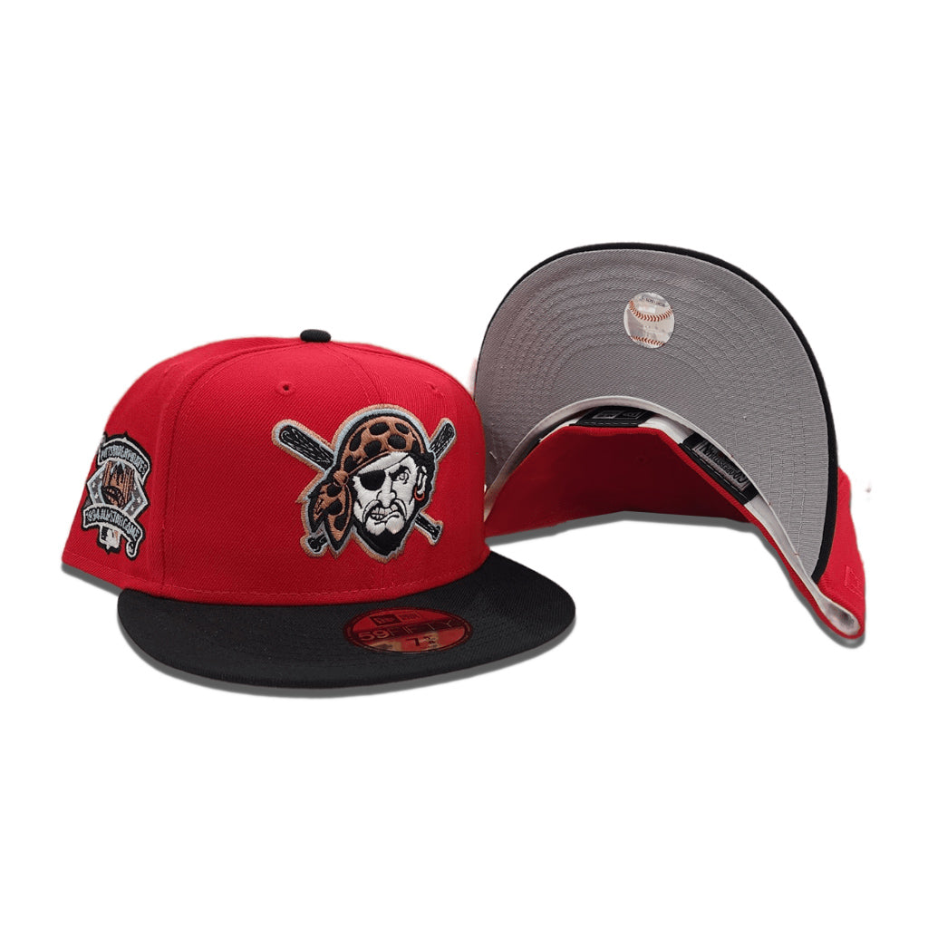 Red Pittsburgh Pirates Black Visor Gray Bottom 1994 All Star Game Side Patch New Era 59FIFTY Fitted 71/2