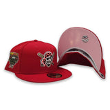 Red Pittsburgh Pirates Pink Bottom 2006 All Star Game Side Patch New Era 59Fifty Fitted