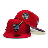 Red San Diego Padres Soft Yellow Bottom 40th Anniversary Side patch New Era 59Fifty Fitted