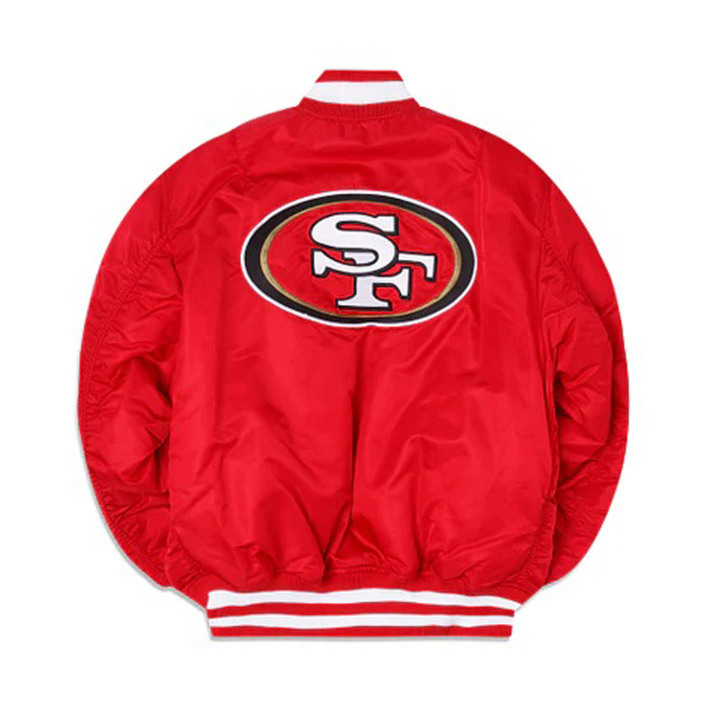 Red San Francisco 49ers Alpha Industries X New Era Reversible MA-1 Bom –  Exclusive Fitted Inc.