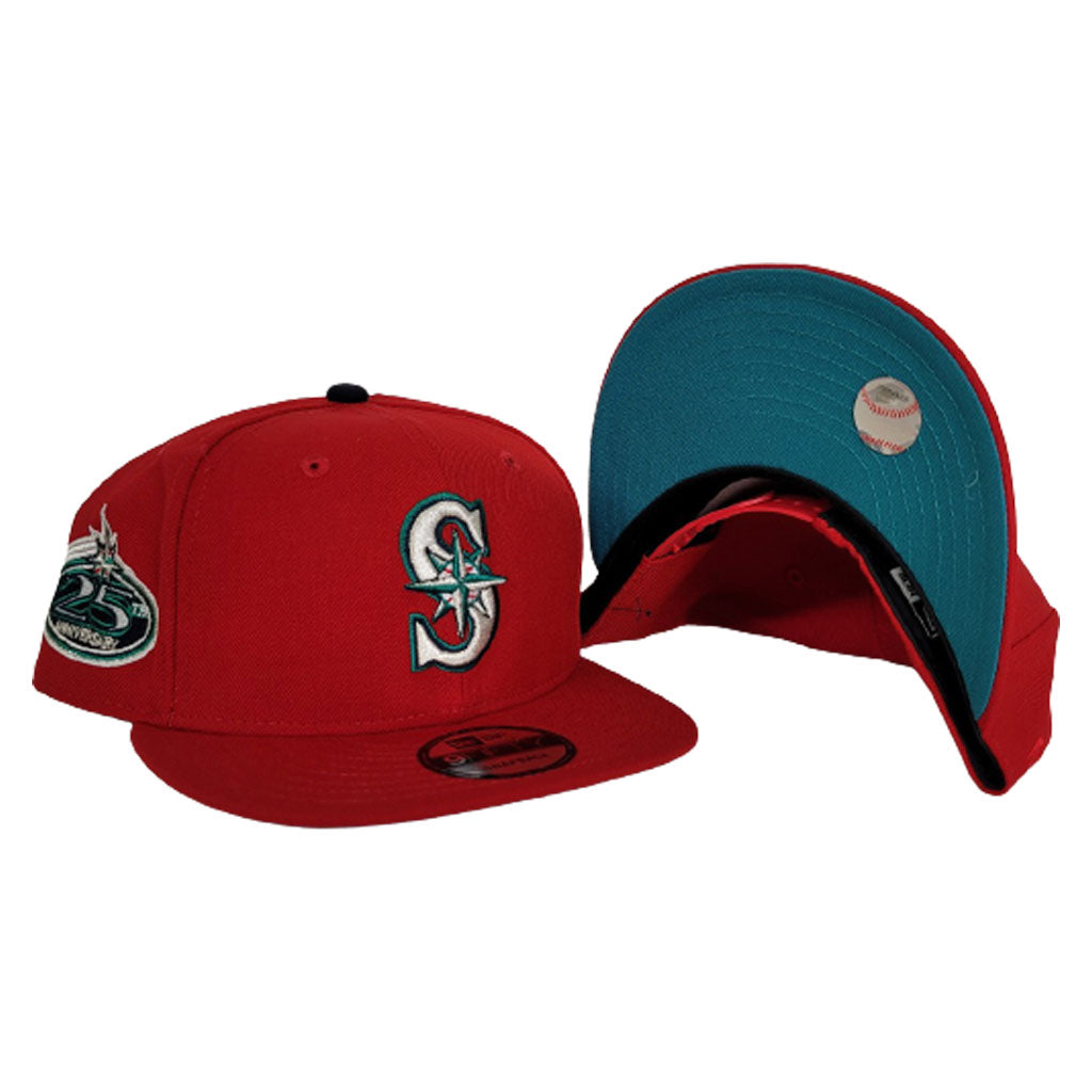 New Era Seattle Mariners Beer Pack 20th Anniversary Patch Hat Club Exclusive 59FIFTY Fitted Hat Green/Red