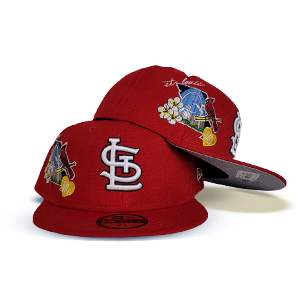 Red St. Louis Cardinals City Patch Gray Bottom New Era 59FIFTY Fitted 7 3/4
