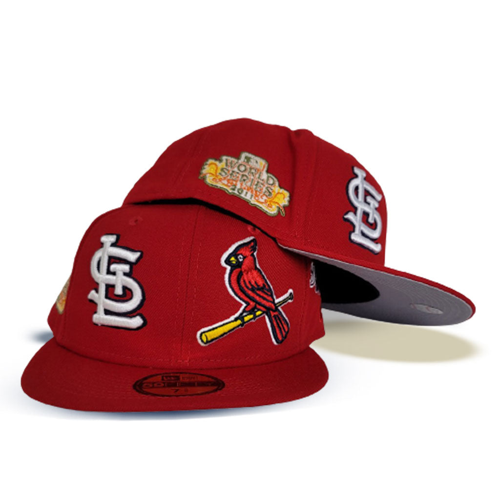 New Era St Louis Cardinals Mens Red QT World Series Side Patch 59FIFTY  Fitted Hat