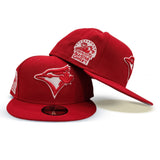 Red Toronto Blue Jays Gray Bottom 1991 All Star Game Side Patch New Era 59Fifty Fitted