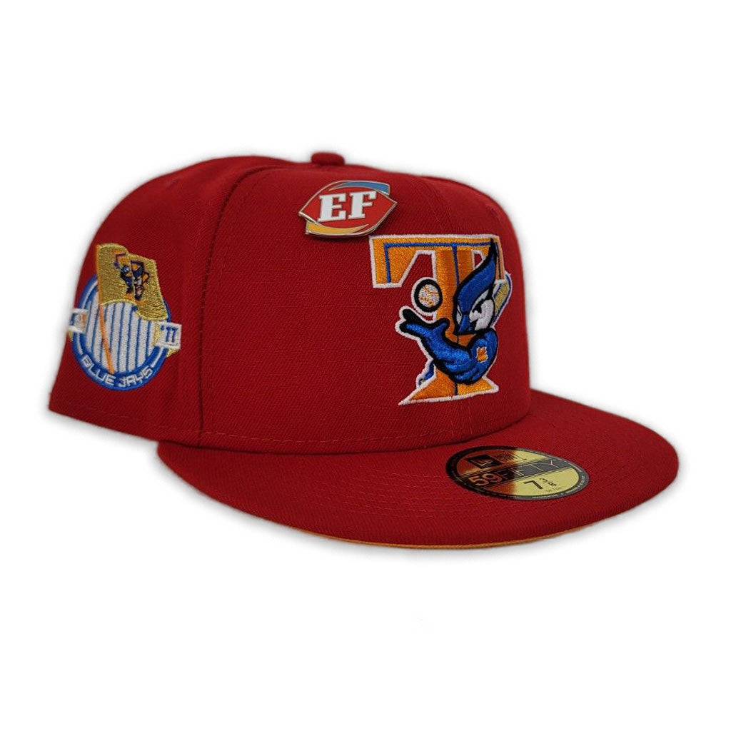 Red Toronto Blue Jays Yellow Bottom Toronto Flag "Dairy Queen Collection" New Era 59Fifty Fitted