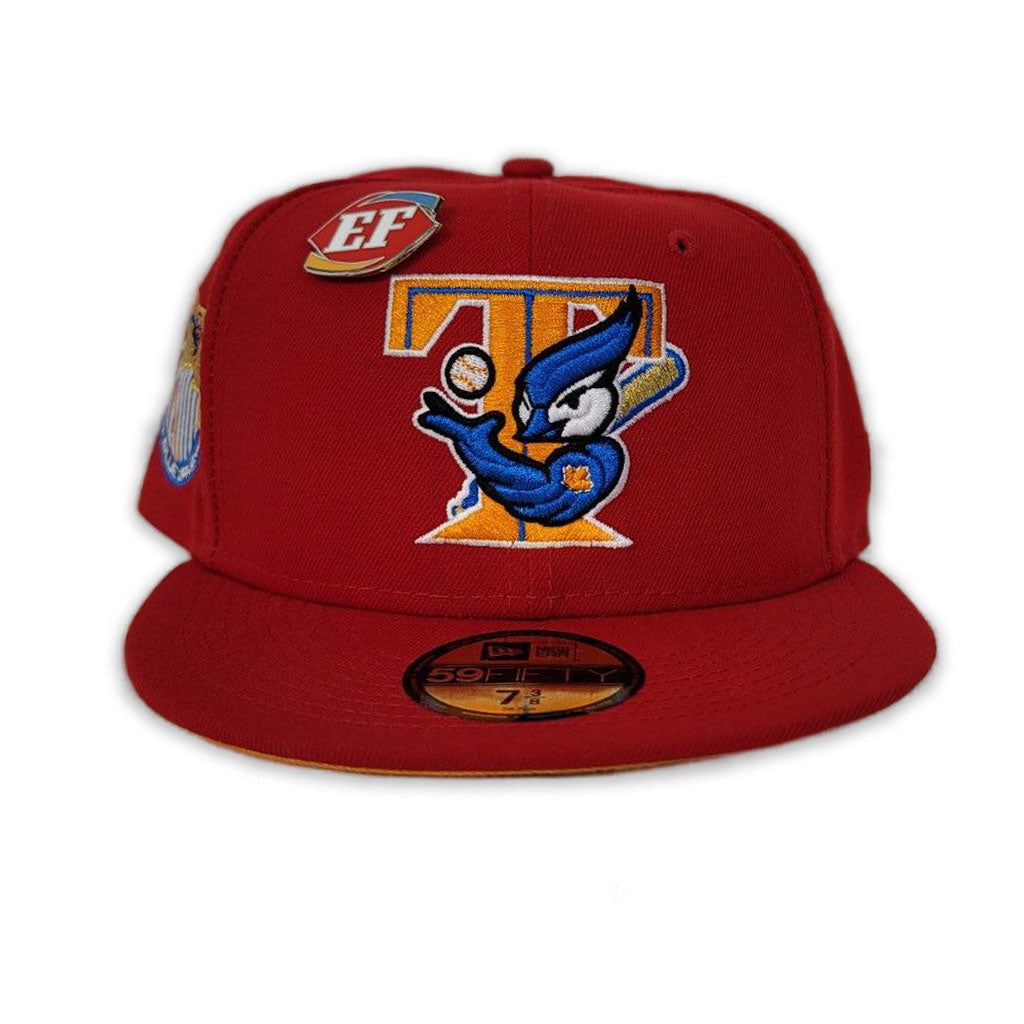 Red Toronto Blue Jays Yellow Bottom Toronto Flag "Dairy Queen Collection" New Era 59Fifty Fitted