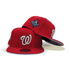 New Era Men's Pink Washington Nationals 2019 World Series Champions  Beetroot Cyber 59FIFTY Fitted Hat