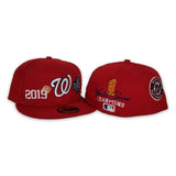 Red Washington Nationals 2019 World Series Champions Ring New Era 59Fifty Fitted
