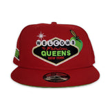 Red Welcome To Fabulous Queens Lime Green Bottom New Era 9Fifty Snapback