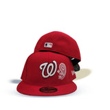 Red Washington Nationals Patchwork Bottom New Era 59Fifty Fitted